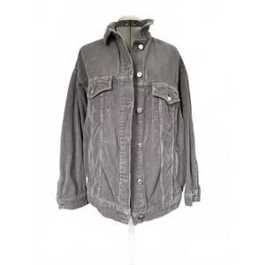 Top Shop Gray Corduroy Jacket Size S